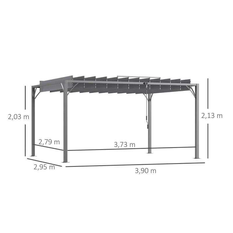 Pergola Bioclimatique 4 x 3 m Aluminium avec Lames Orientables